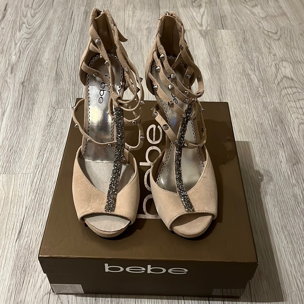 Bebe Alexandria, Blush heels size 9. Brand new.